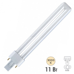 Лампа компактная люминесцентная Dulux S 11W/830 3000K G23 тепло-белая Osram 4050300025759