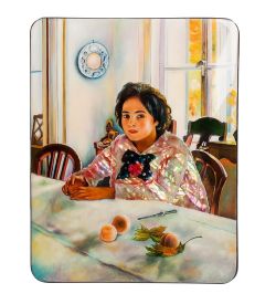 ШК-35/15 Шкатулка «Девочка с персиками» исп. Зимин А.