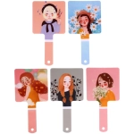 Зеркало косметическое «ИМАНИ - ЭЛЛИ», микс 4 дизайна, 23,4*12см (PVC подвес)