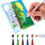 Фломастеры, меняющие цвет ЮНЛАНДИЯ 5 цветов + 1 проявитель, "ЮНЫЙ ВОЛШЕБНИК", вентилируемый колпачок, 151891