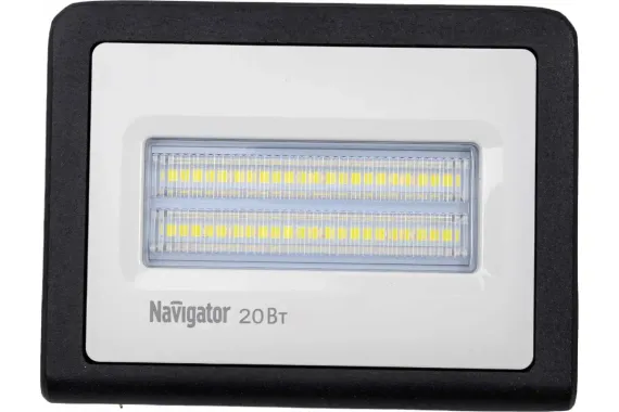Прожектор светодиодный Navigator 20W NFL-01 6500К 1700Лм IP65 черный 32611