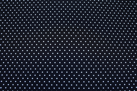Вискоза черная в белый мелкий горох
