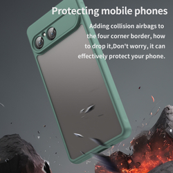 Чехол противоударный с боковыми рамками зеленого цвета для Sony Xperia 10-7, задняя крышка тонированная прозрачная