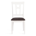 Стул Камилла сиденье мягкое (CAMILLE SOFT) дерево гевея, МДФ, 44х54х95, pure white (402) , ткань, серый