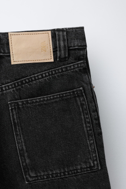 ZARA ДЖИНСОВЫЕ ШОРТЫ RELAXED BAGGY, ЧЕРНЫЙ