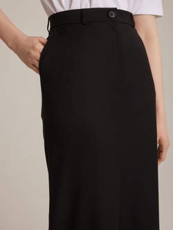 Юбка миди прямого кроя черная