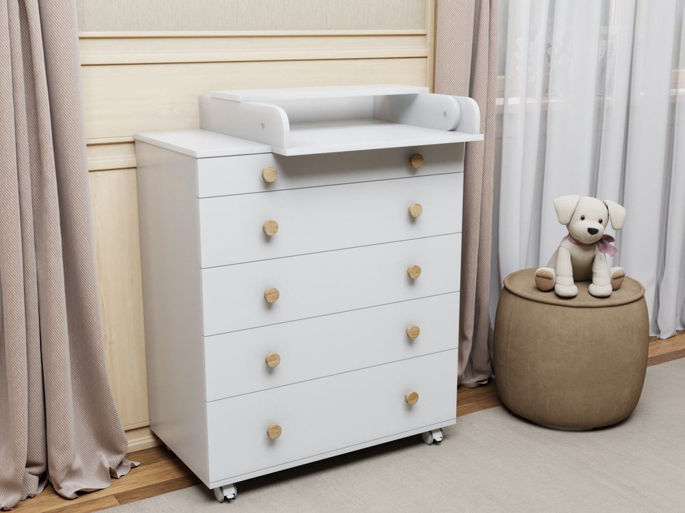 Комод Идеальный с пеленальным столиком цвет белый