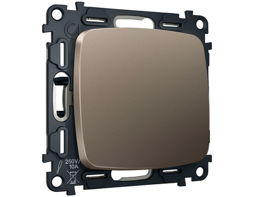 MO631020 Комплект механизма 1-кл проходного выключателя OMEGA Темная бронза матовый QUANT (OP6310, VM105)