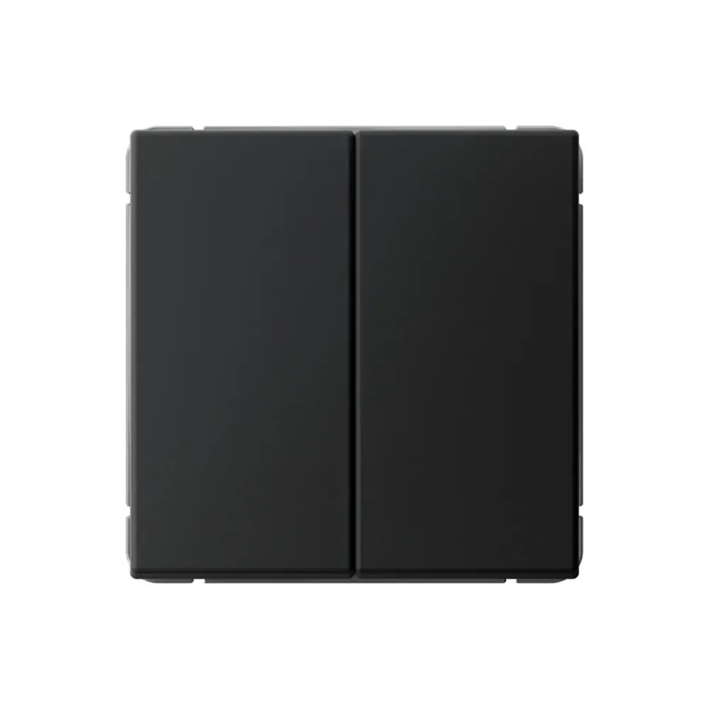 ARTGALLERY 2-клавишный ВЫКЛЮЧАТЕЛЬ КНОПОЧНЫЙ, 10АХ, механизм, быстрозажим. клем., КАРБОН