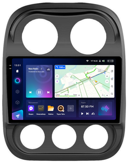 Магнитола для Jeep Compass 2011-2015 - Teyes CC3-2K QLed Android 10, ТОП процессор, SIM-слот, CarPlay