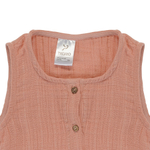 Боди из хлопкового муслина цвета пыльной розы из коллекции essential 6-9m