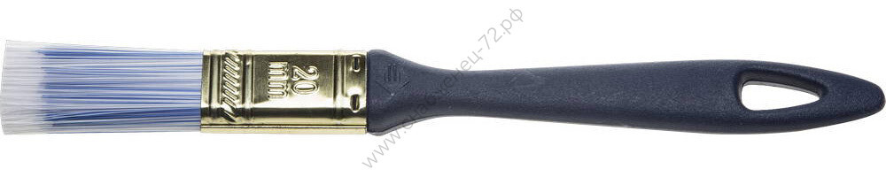 ЗУБР Аква КП-13 20 мм, 3/4'' искусственная щетина, пластмассовая ручка, Плоская кисть, МАСТЕР (4-01013-020)