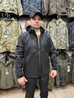 Костюм GRAYLING Беринг демисезонный, софтшелл мембрана 10000/10000, чёрный