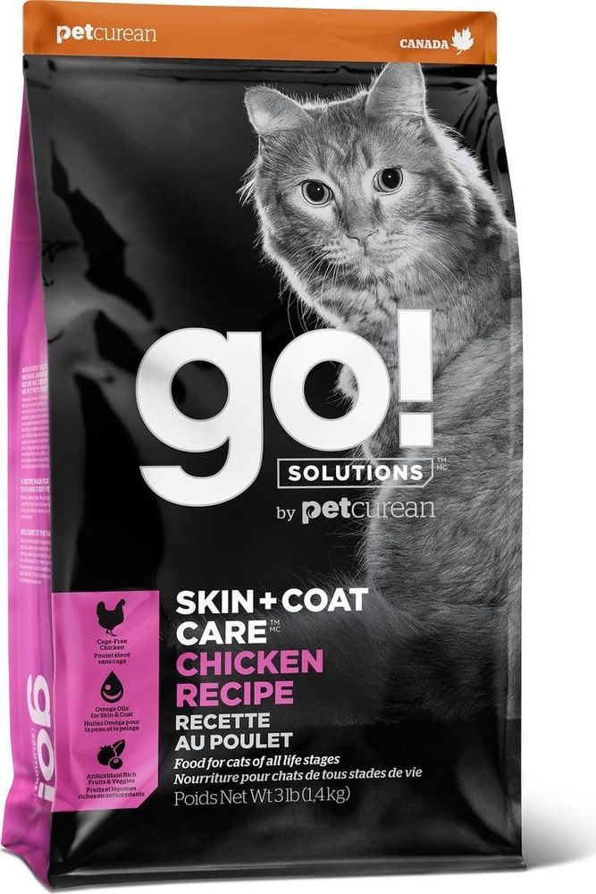 GO! NATURAL Holistic SKIN + COAT 7,26кг корм для Котят и Кошек с Цельной Курицей, фруктами и овощами