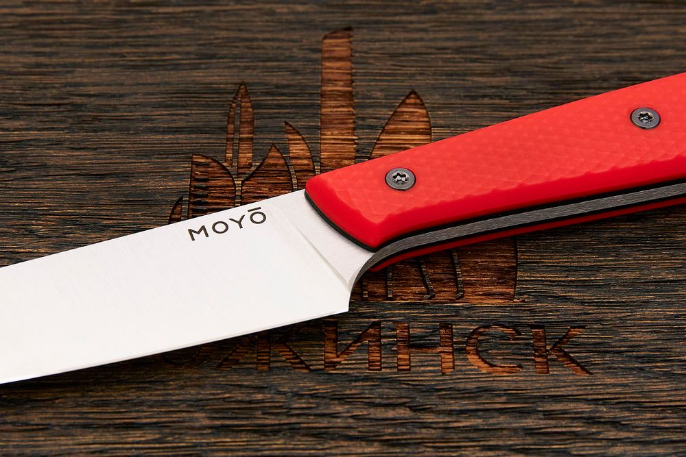 Нож кухонный MOYO Премьер овощной 110мм, сталь AR-RPM9, рукоять G10-extra красный
