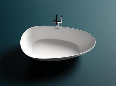 Ванна каменная отдельностоящая матовая 160х77 Salini PAOLA 160 101511SMRH окрашена по RAL снаружи