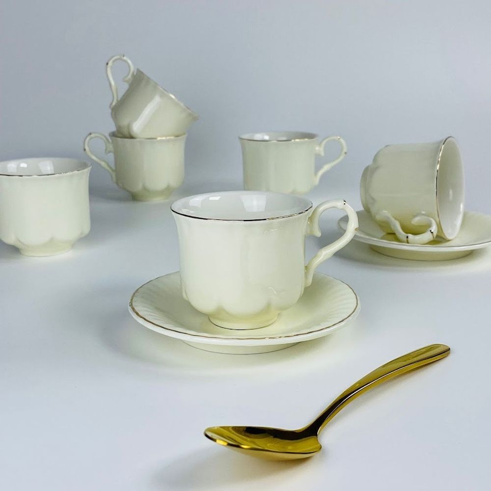 Lenardi 181-235 Кофейный набор 12пр.150мл в под.уп.(х8)Фарфор