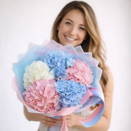 Букет из гортензий - Воздушная гармония