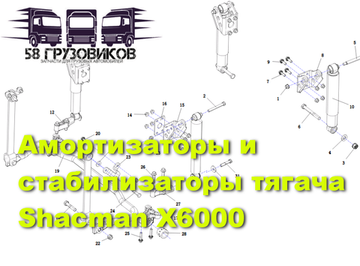 Амортизаторы и стабилизаторы Shacman X6000