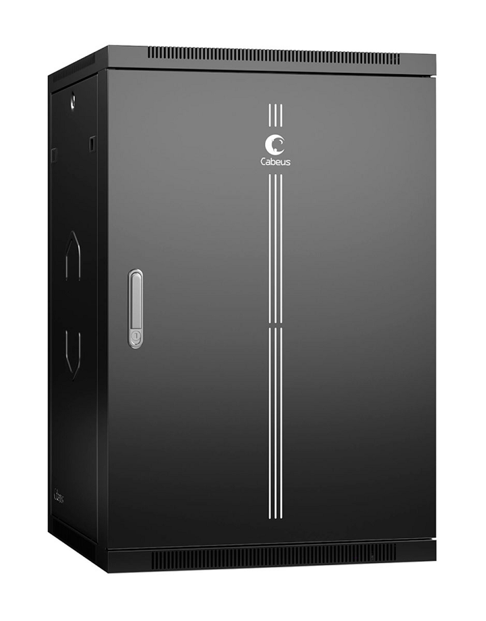 Шкаф настенный 19", 22U Cabeus SH-05F-22U60/60M-R-BK