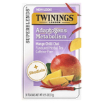 Twinings, Boost, адаптогены, травяной чай со вкусом манго и чили, без кофеина, 18 чайных пакетиков, 27 г (0,95 унции)