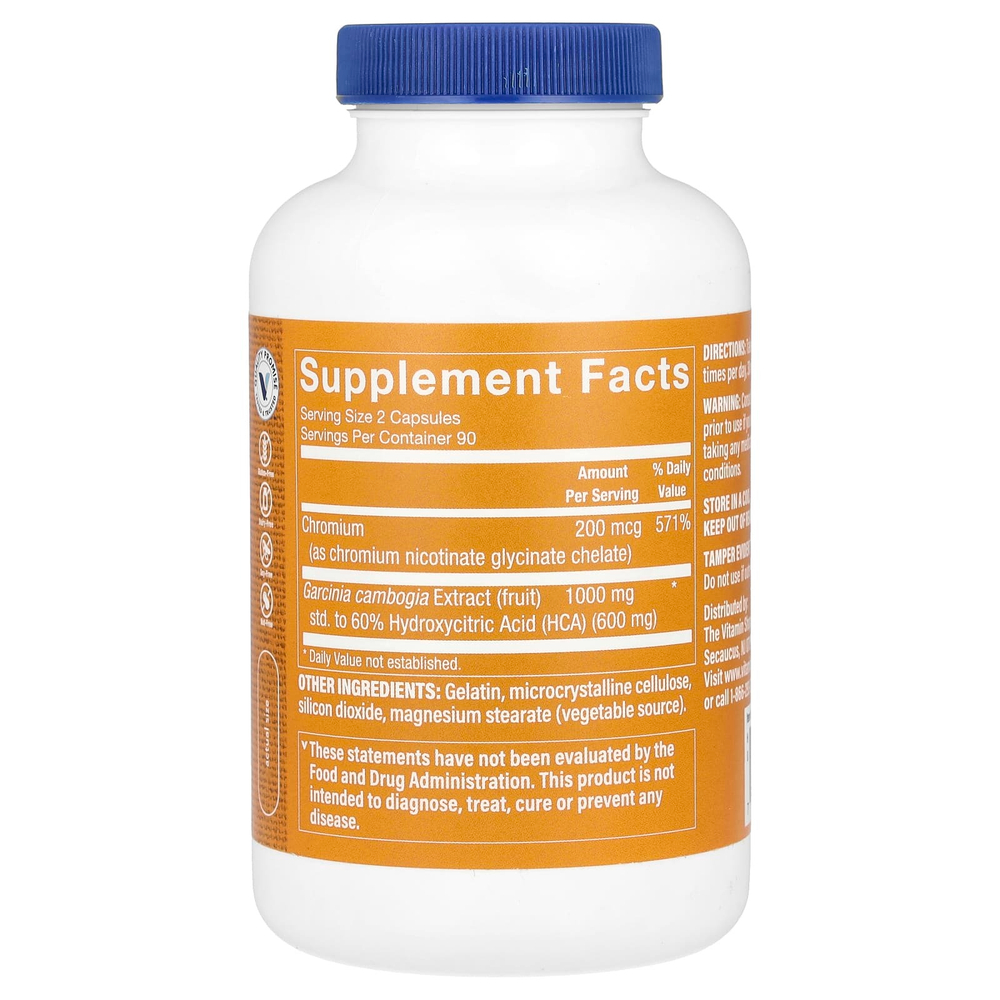 The Vitamin Shoppe, Экстракт гарцинии камбоджийской, 180 капсул