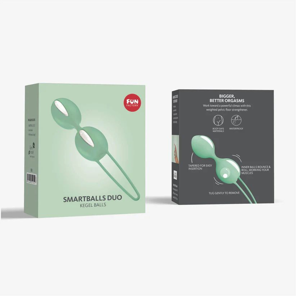 Мятные вагинальные шарики Smartballs Duo (Цвет: мятный)