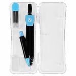 Готовальня BRAUBERG ULTRACOLOR 3 предмета: циркуль 132 мм, механический карандаш, грифель, ластик, пенал, 210804