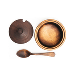 Деревянная сахарница с ложкой из древесины сибирского кедра