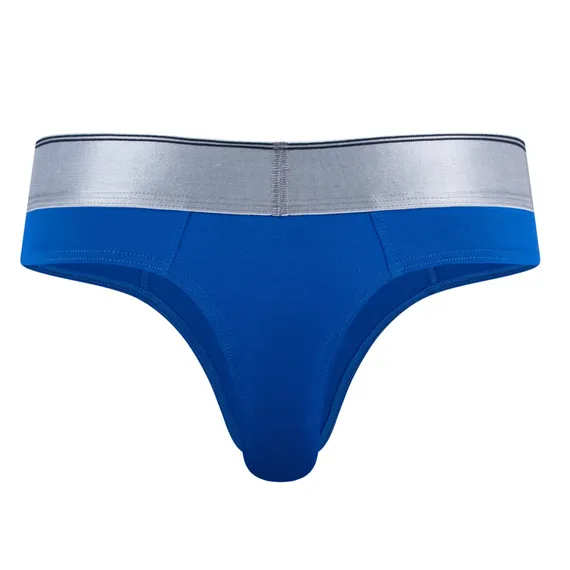 Мужские трусы стринги синие JOCKMAIL JM1029-9