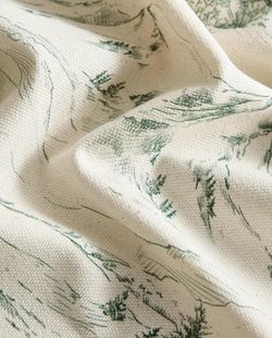 ZARA HOME ХЛОПКОВАЯ РОЖДЕСТВЕНСКАЯ СКАТЕРТЬ С КОНТРАСТНЫМ УЗОРОМ, ЗЕЛЕНЫЙ