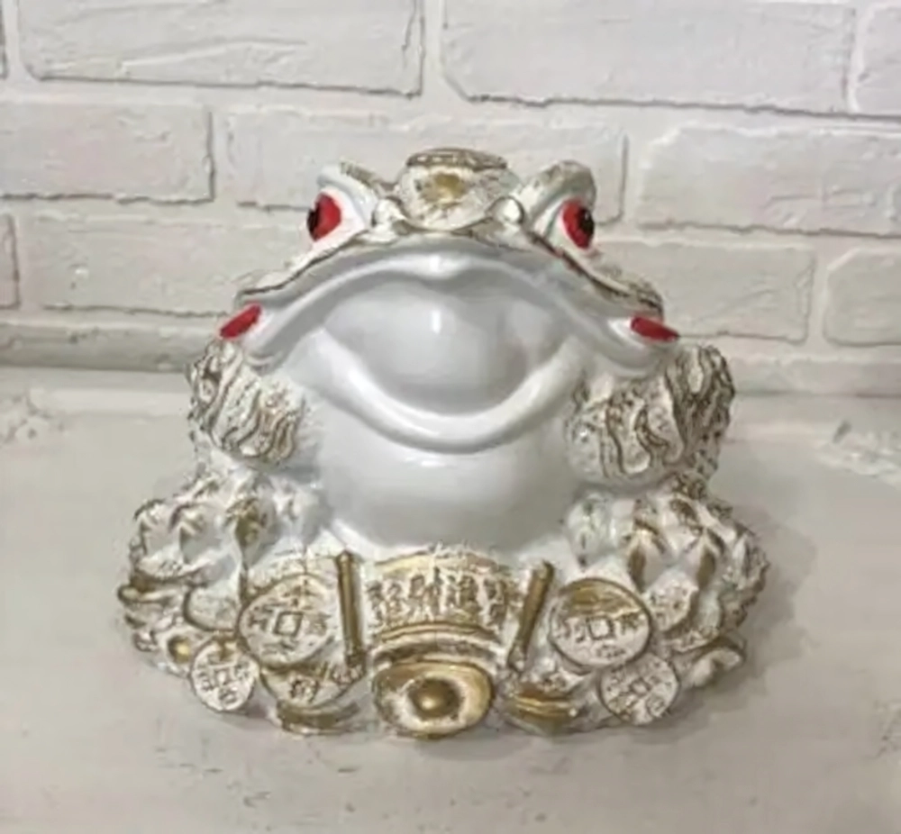 Копилка из гипса «Жаба на деньгах» 20*26см позолота