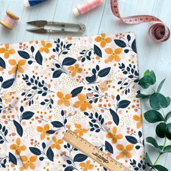 Ткань премиум флис лесные цветы