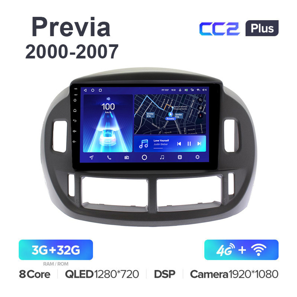 Teyes CC2 Plus 9"для Toyota Previa 2000-2007