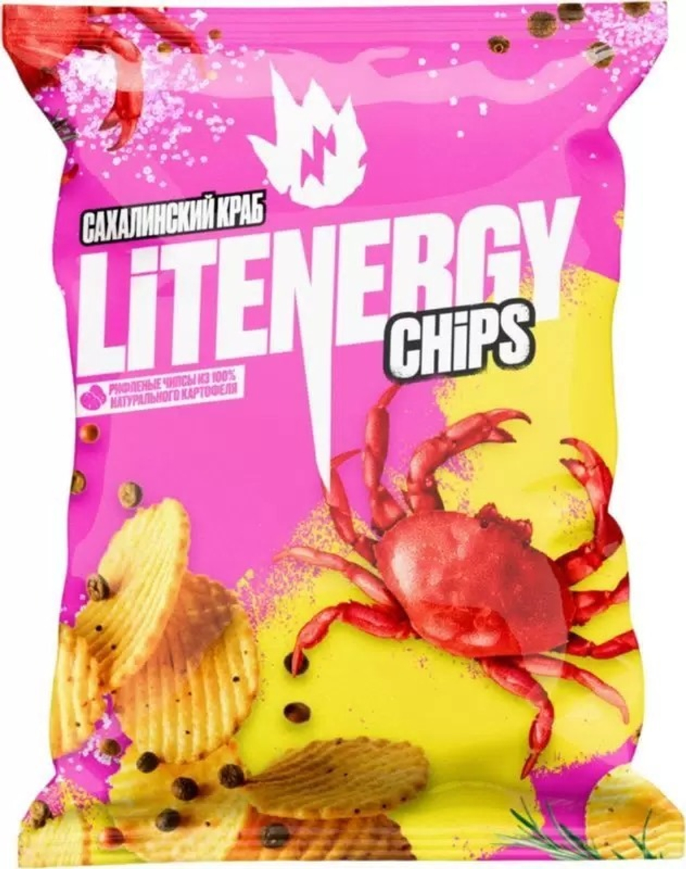 Чипсы Lit Energy Сахалинский краб 120гр