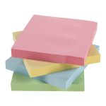 Самоклеящийся блок 76*76мм, 100л., пастельные цвета, микс