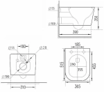 Унитаз подвесной Esbano LEON WB ESWBLEONW безободковый, с крышкой микролифт, белый
