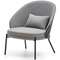Кресло Eamy светло-серое с черной отделкой | La Forma | Испания