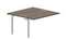 Составной стол на 2 рабочих места 138х136,6х75см (4 громмета) - приставной элемент