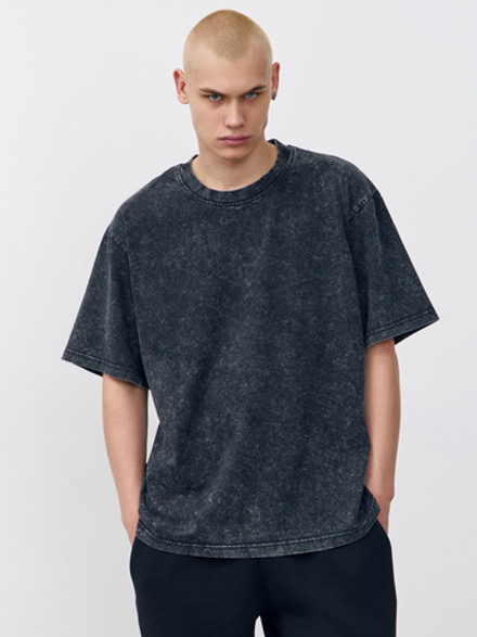 Футболка garment dyed (черный)