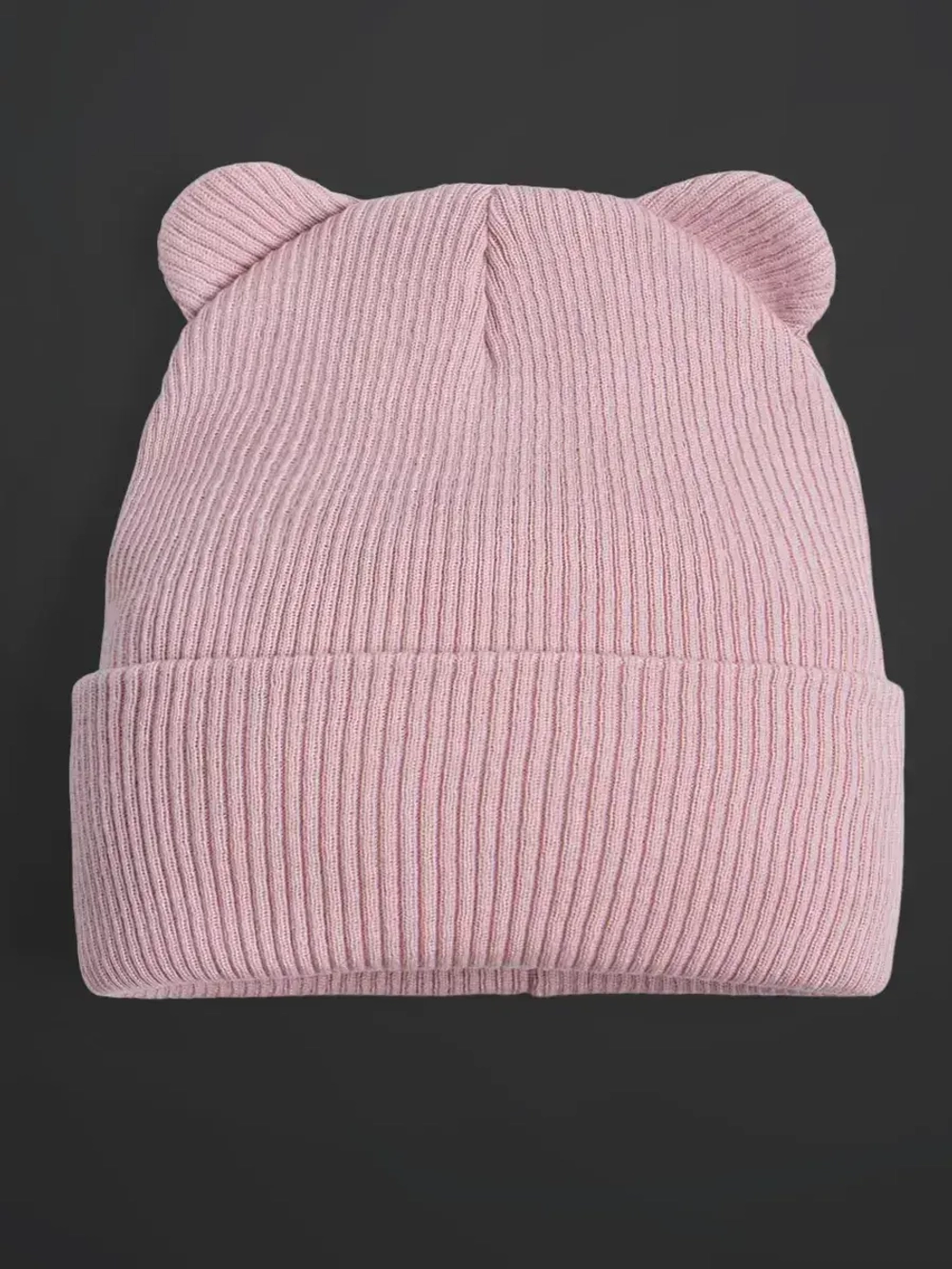 Шапка для девочки с ушками осенняя