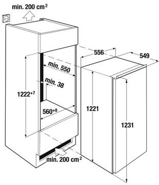 Встраиваемый холодильник Kuppersbusch IKE 2480-2