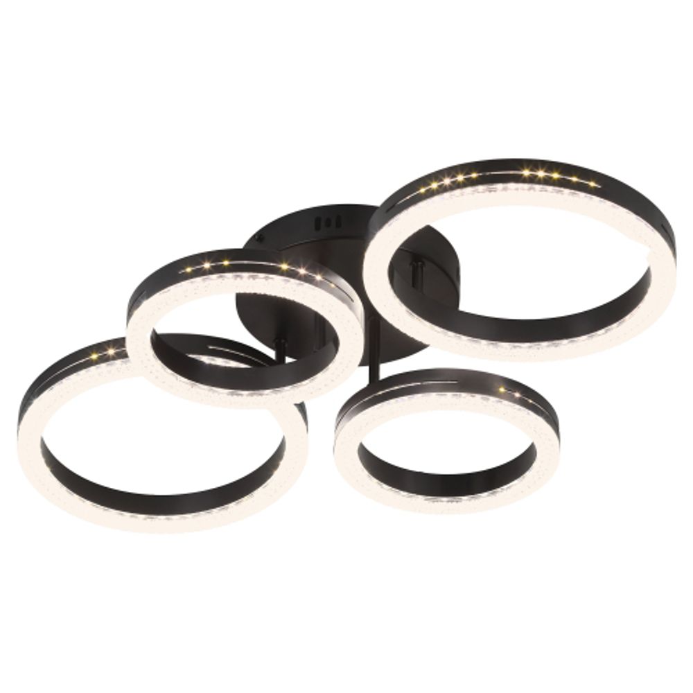 Светильник потолочный светодиодный Rivoli   6191-201 LED 75Вт 3000-6000К чёрный с пультом