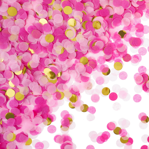 Конфетти купаж, Розовый микс, Металлик, 1 см, 50 г. ВВ