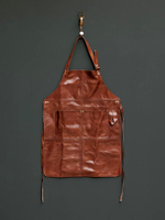 Фартук коричневый из натуральной кожи 40371