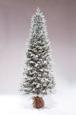 Заснеженная елка на ножке «Николь» (Литая хвоя) 180 см / 1,8 м