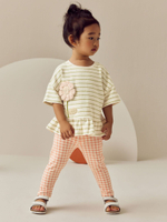 Футболка и легинсы в комплекте для девочки Next E51-368, Молочный, Розовый