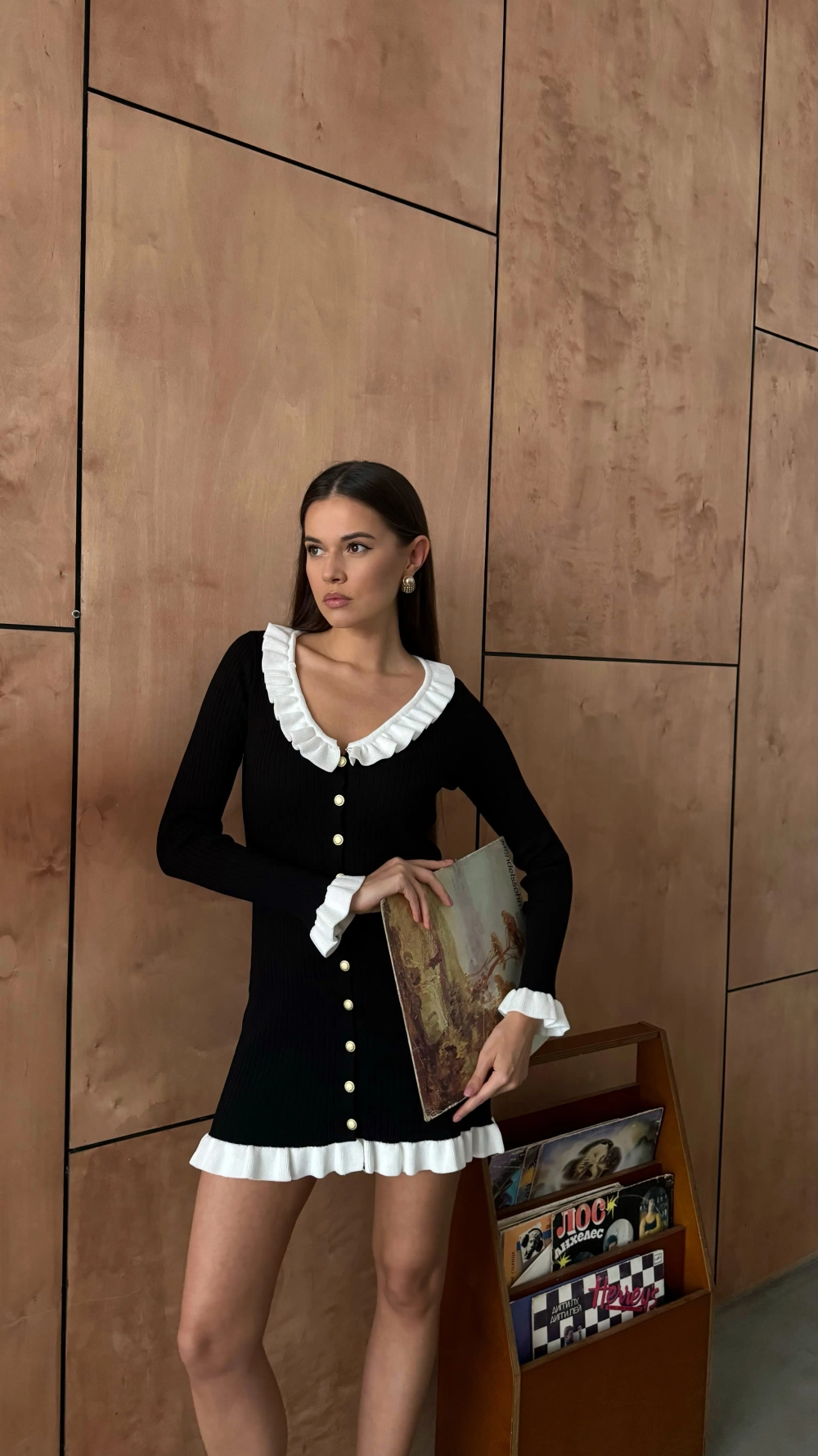 Платье трикотажное Inkdrop, Черное