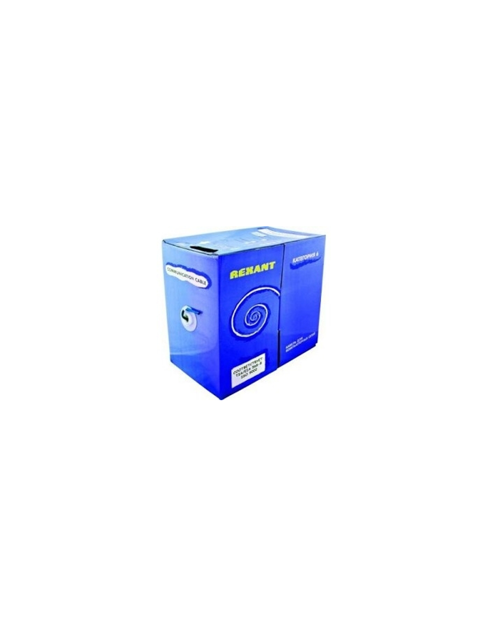 Rexant (01-0147) Кабель витая пара F/UTP, CAT 6, PVC, 4PR, 23AWG, INDOOR, SOLID, синий, 305 м