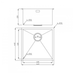 Мойка для кухни MILACIO Denia 44 Steel MC.77439 сталь воронёная